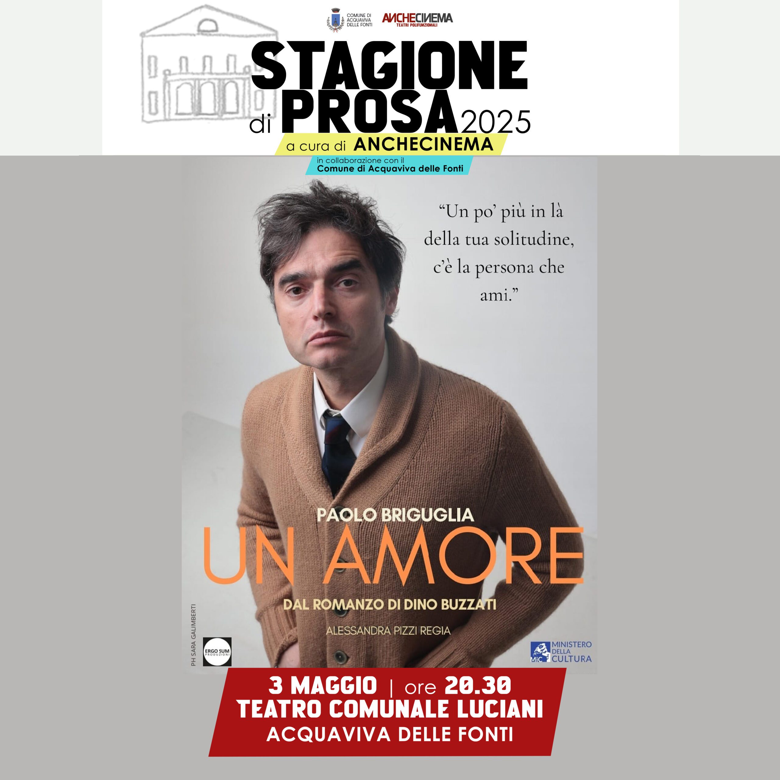 Un Amore" di Buzzati al Teatro Luciani