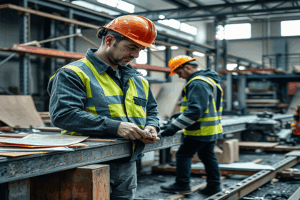 Operaio edilizia acrobatica sicurezza lavoro