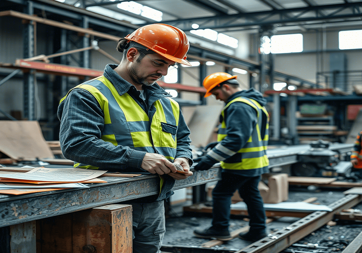 Operaio edilizia acrobatica sicurezza lavoro