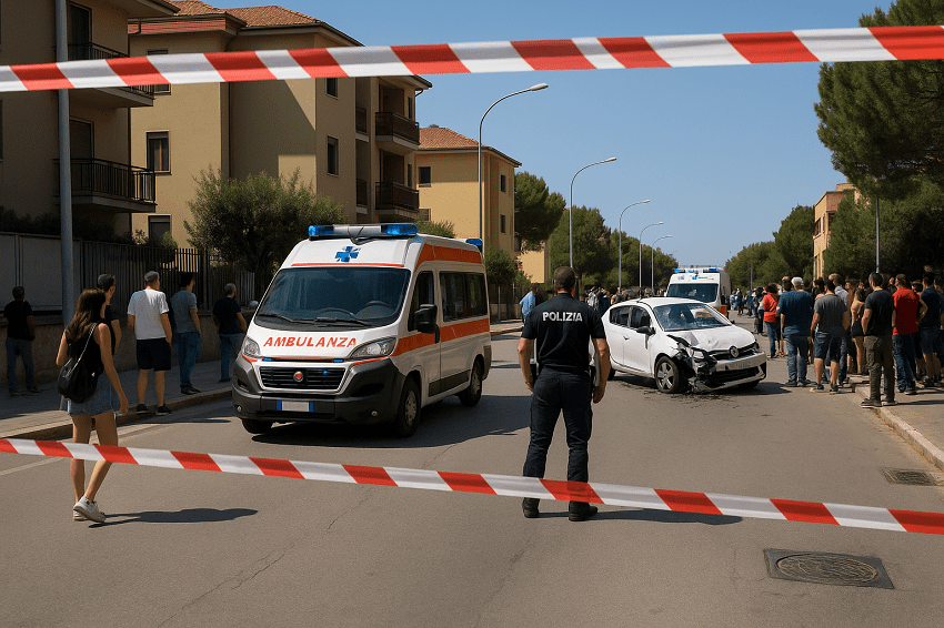 Luogo dell'incidente mortale a Conversano