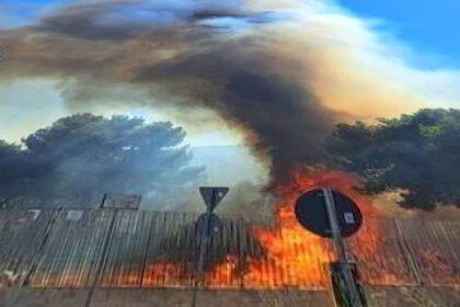 Incendio Bari via De Candia