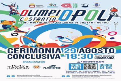 Cerimonia conclusiva Olimpiopoli – le Olimpiadi della Madonna allo stadio Giammaria di Acquaviva