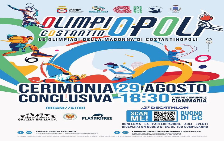 Cerimonia conclusiva Olimpiopoli – le Olimpiadi della Madonna allo stadio Giammaria di Acquaviva