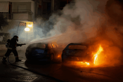 Incendio a Bitritto – auto distrutte nel cortile condominiale