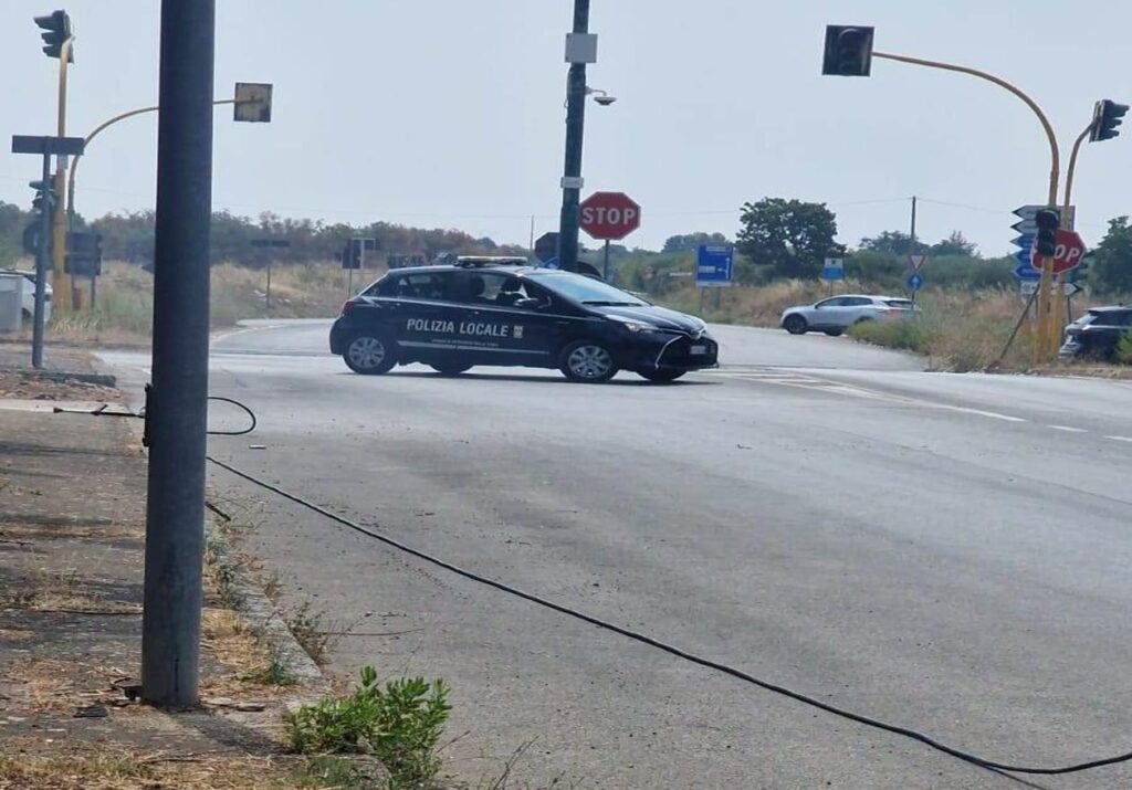 Incendio alle sterpaglie nella zona industriale di Acquaviva delle Fonti. Intervento di Vigili del Fuoco, Polizia Locale e Carabinieri.