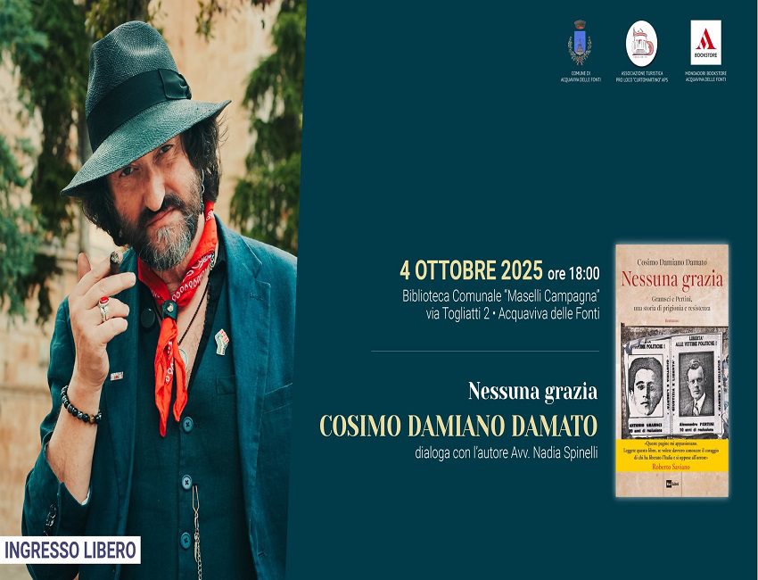 eventi ad Acquaviva delle Fonti. Locandina della presentazione