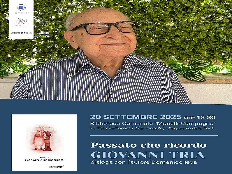 Giovanni Tria presenta il suo libro ad Acquaviva