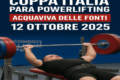 Atleti in gara alla Coppa Italia Para Powerlifting ad Acquaviva delle Fonti nel Palazzetto Tommaso Valeriano