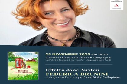 Federica Brunini ad Acquaviva presentazione Effetto Jane Austen.