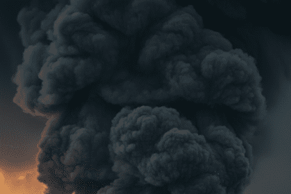 Incendio a Palo del Colle, nube nera