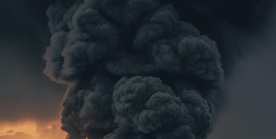 Incendio a Palo del Colle, nube nera