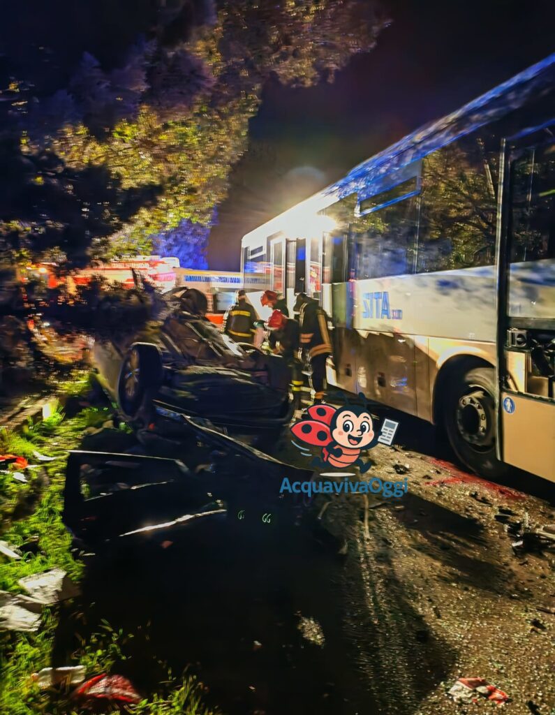 2 giovani morti nell’incidente Acquaviva-Adelfia: tragedia shock con pullman Sita
