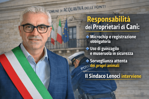 3 punti sulla responsabilita proprietari cani Acquaviva il sindaco Lenoci interviene