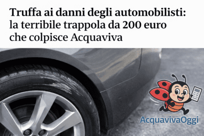 Rappresentazione di una tentata truffa ai danni degli automobilisti sulla strada Acquaviva-Cassano.