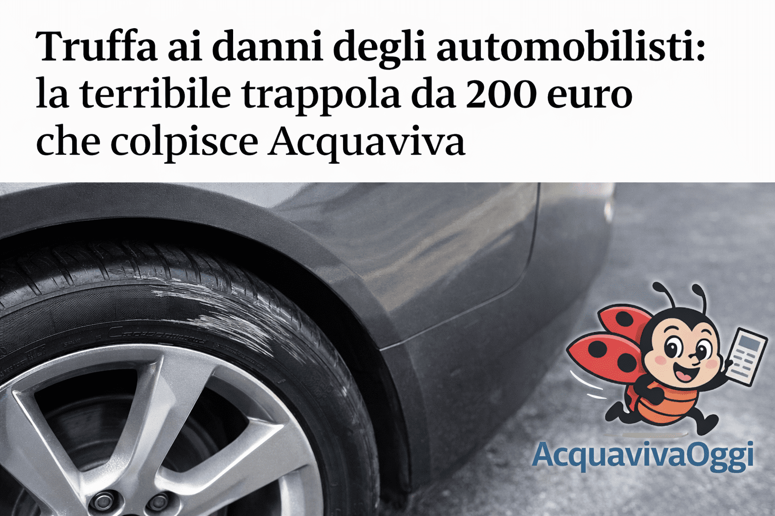 Rappresentazione di una tentata truffa ai danni degli automobilisti sulla strada Acquaviva-Cassano.