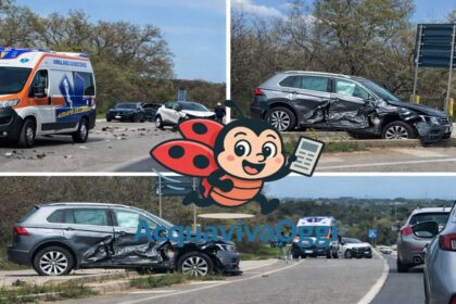 2 auto distrutte e traffico in tilt: violento incidente sulla provinciale Acquaviva-Santeramo