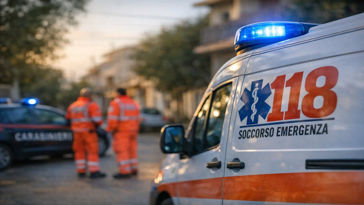 Operatori sanitari e forze dell'ordine sul luogo dell'aggressione pitbull ad Acquaviva delle Fonti
