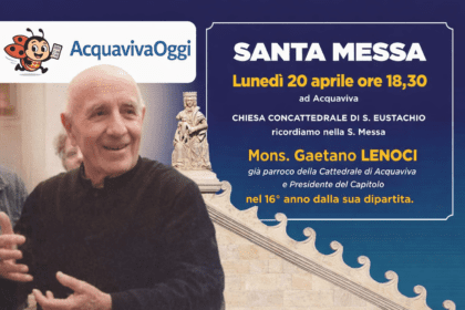 Acquaviva ricorda Mons. Gaetano Lenoci 16 anni dalla scomparsa di un pilastro della comunità