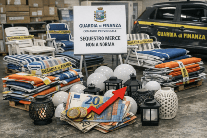 Operazione Gamba corta della Guardia di Finanza: sequestro di mobili contraffatti nella provincia di Bari.