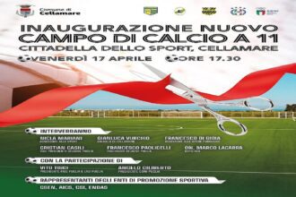 Taglio del nastro per l'inaugurazione campo di calcio Cellamare alla Cittadella dello Sport.
