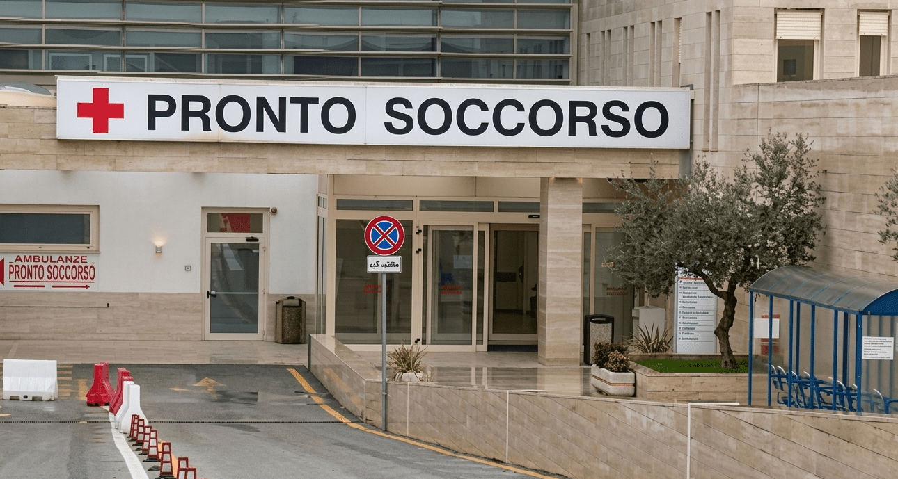 Incidente. Pronto soccorso ospedale Miulli