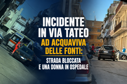 Incidente in via Tateo ad Acquaviva delle Fonti: strada bloccata e una donna in ospedale 8 Incidente in via Tateo ad Acquaviva delle Fonti