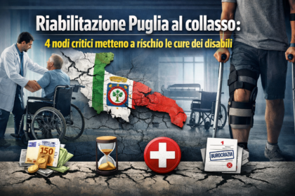 Centri sanitari di riabilitazione Puglia al collasso con pazienti e operatori sanitari in mobilitazione.