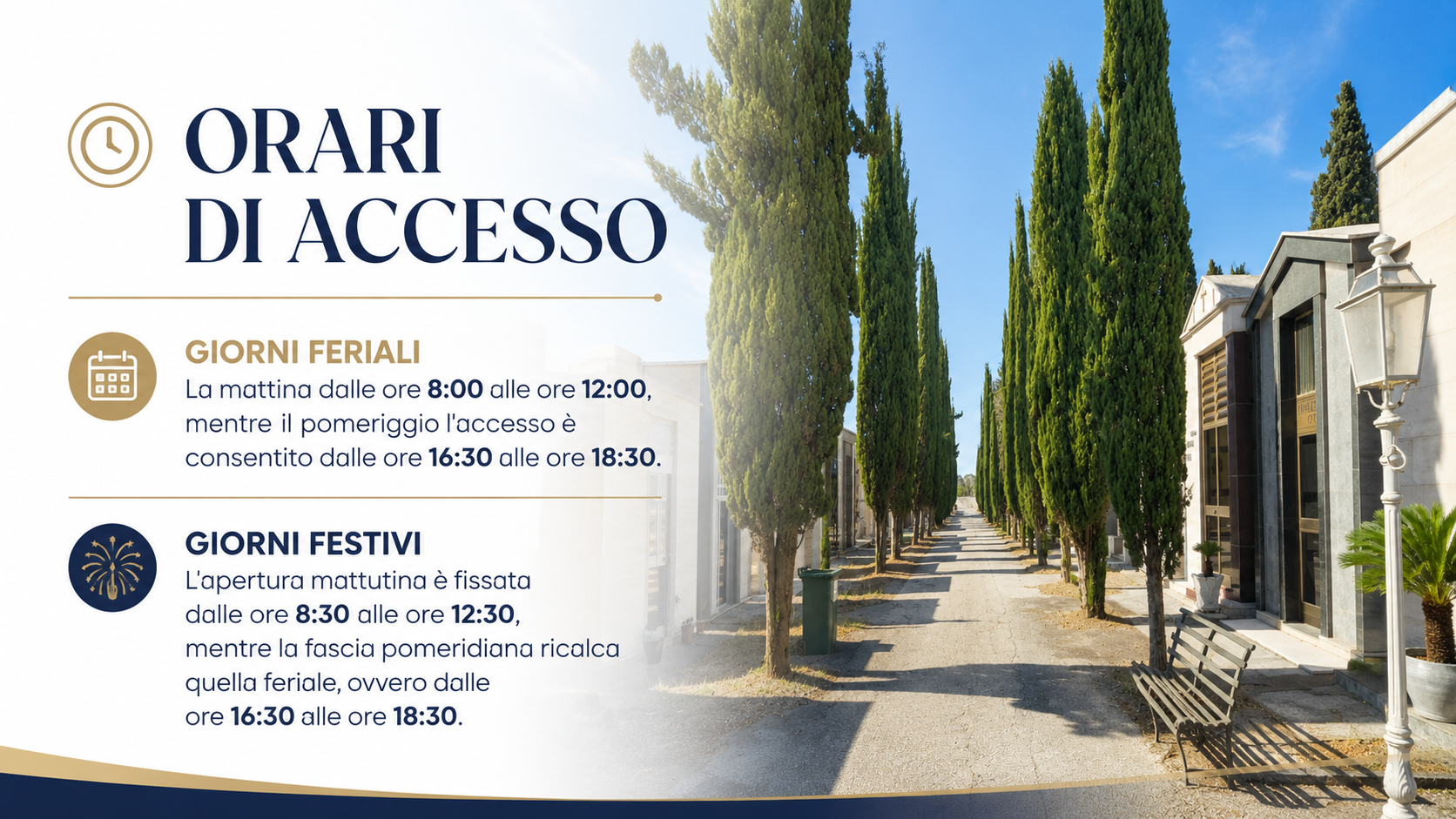 Cimitero Acquaviva delle Fonti: nuova disciplina per gli orari di apertura e chiusura 1 Tabellone ufficiale con i nuovi orari di apertura e chiusura del cimitero Acquaviva delle Fonti firmato dal sindaco.
