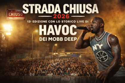 Strada Chiusa 2026: 13ª edizione con lo storico live di Havoc dei Mobb Deep 6 Il festival hip hop Strada Chiusa 2026 a cura dell'Associazione Culturale L'Onda ad Acquaviva delle Fonti.