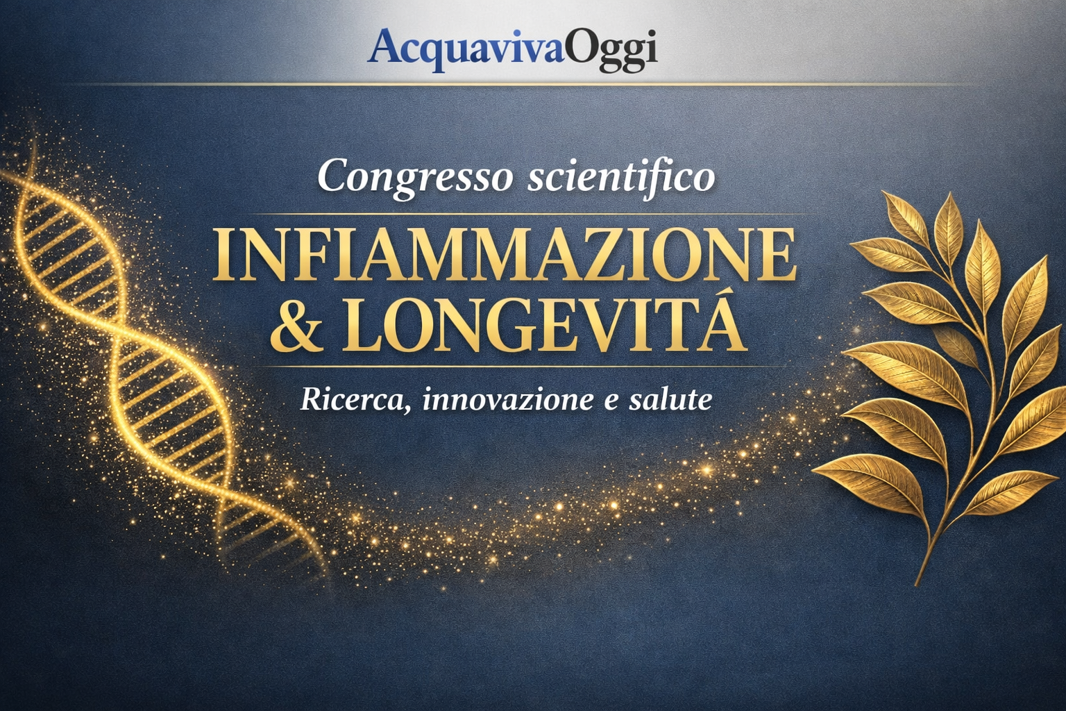 Infiammazione e longevità, congresso scientifico al Teatro Luciani di Acquaviva delle Fonti il 5 giugno 2026 1 Locandina del congresso infiammazione e longevità al Teatro Luciani di Acquaviva delle Fonti