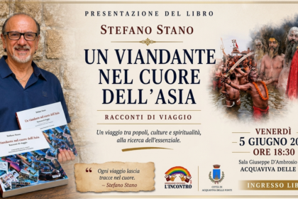 Rassegna letteraria ad Acquaviva: 1 imperdibile incontro con l'antropologo Stefano Stano 5 Locandina della rassegna letteraria ad Acquaviva per la presentazione del libro di Stefano Stano a Palazzo De Mari.
