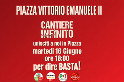 Cantiere infinito ad Acquaviva, locandina manifestazione
