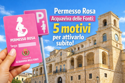 Permesso rosa Acquaviva delle Fonti, stalli rosa per donne in gravidanza e neomamme