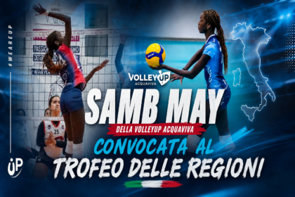 Samb May, un grande traguardo: convocazione al Trofeo delle Regioni 2026 con VolleyUp Acquaviva 8 Samb May convocata al Trofeo delle Regioni 2026 con Volley Up Acquaviva