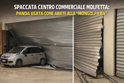 Spaccata centro commerciale Molfetta Panda usata come ariete alla Mongolfiera