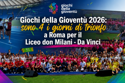 Giochi della Gioventù 2026: sono 4 i giorni di trionfo a Roma per il Liceo don Milani - Da Vinci 10 Tamara Ventura sulla pista di atletica leggera dello Stadio Olimpico di Roma durante i Giochi della Gioventù 2026.