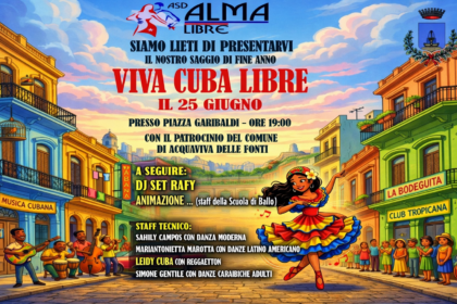 Viva Cuba Libre ad Acquaviva delle Fonti: 5 dettagli sul saggio di fine anno dell’ASD Alma Libre 9 Viva Cuba Libre ad Acquaviva delle Fonti, saggio di fine anno dell’ASD Alma Libre in piazza Garibaldi