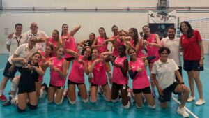 L'esultanza delle ragazze della selezione pugliese, tra cui l'acquavivese Samb May, al Trofeo delle Regioni 2026.