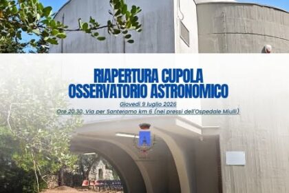 riapertura della cupola dell'Osservatorio Astronomico ad Acquaviva