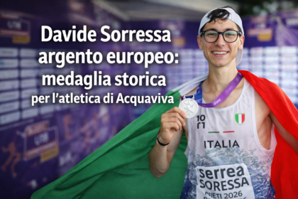Davide Sorressa argento europeo: una splendida medaglia storica per l’atletica di Acquaviva 6 Davide Sorressa argento europeo sul podio di Rieti