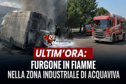Incendio furgone ad Acquaviva: paura nella zona industriale, mezzo distrutto 9 Incendio furgone ad Acquaviva domato dai vigili del fuoco nella zona industriale.