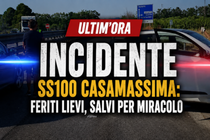 Incidente SS100 Casamassima, auto ribaltata sulla statale in direzione Taranto