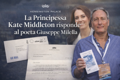 Lettera ufficiale da Kensington Palace inviata a Giuseppe Milella per ringraziarlo della poesia dedicata a Kate Middleton.