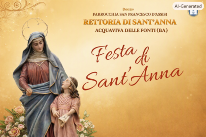 Locandina Festa Sant'Anna Acquaviva delle Fonti, programma 23-26 luglio