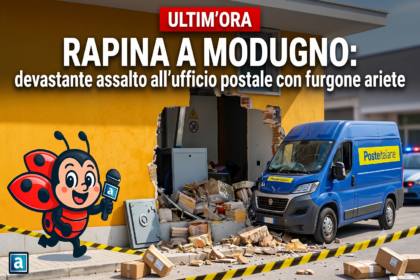 Rapina a Modugno: devastante assalto all’ufficio postale con furgone ariete 4 Rapina a Modugno i danni strutturali all'ufficio postale causati dal furgone ariete.