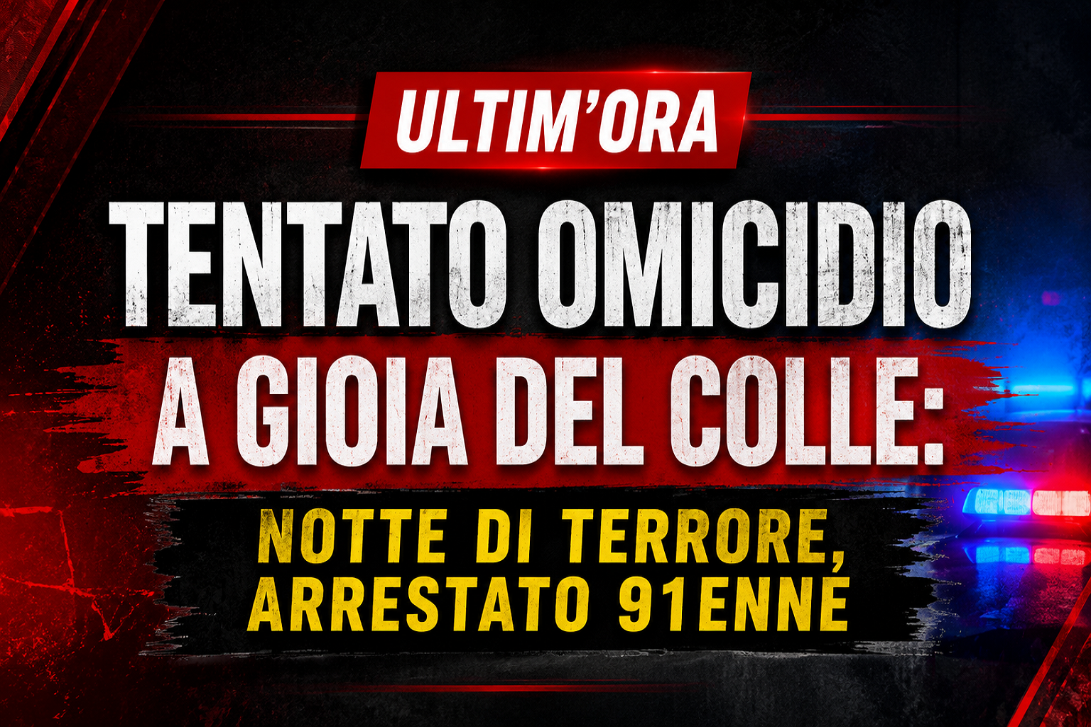 Tentato omicidio a Gioia del Colle: notte di terrore, arrestato 91enne 2 Tentato omicidio a Gioia del Colle