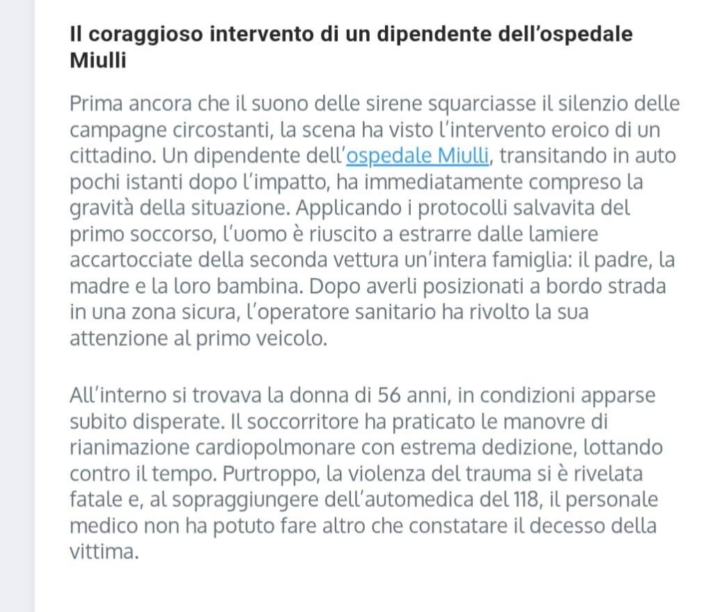 parte dell'articolo da noi pubblicato in esclusiva sulla vicenda