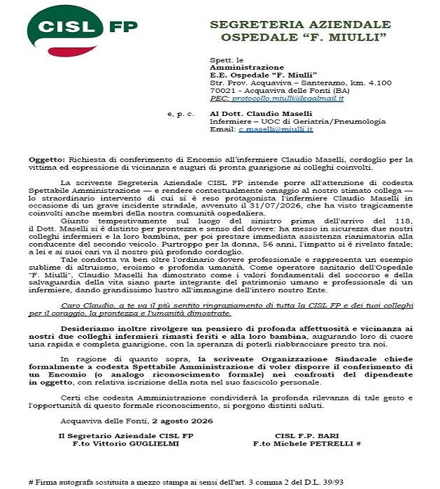  le motivazioni della CISL FP