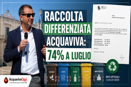 Claudio Solazzo, vicesindaco di Acquaviva delle Fonti, commenta i dati della raccolta differenziata