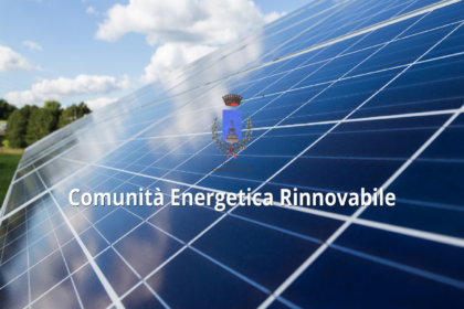 Pannelli fotovoltaici con stemma del Comune di Acquaviva delle Fonti - Comunità Energetica Rinnovabile